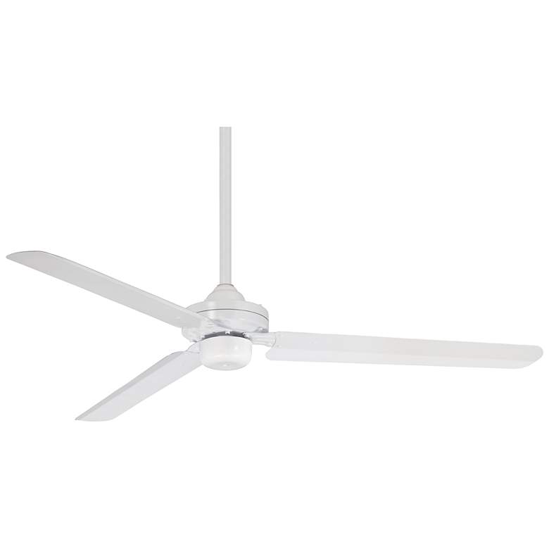 Image 2 54" Minka Aire Steal Flat White Ceiling Fan with Wall Control