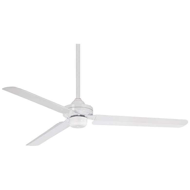 Image 2 54 inch Minka Aire Steal Flat White Ceiling Fan with Wall Control