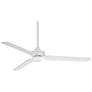 54" Minka Aire Steal Flat White Ceiling Fan with Wall Control