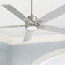 1_54" Minka Aire Stout Brushed Nickel LED Ceiling Fan with Remote