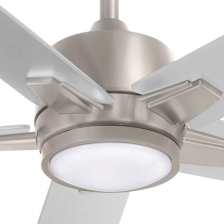 Image 2 54 inch Minka Aire Stout Brushed Nickel LED Ceiling Fan with Remote more views