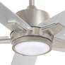 54" Minka Aire Stout Brushed Nickel LED Ceiling Fan with Remote