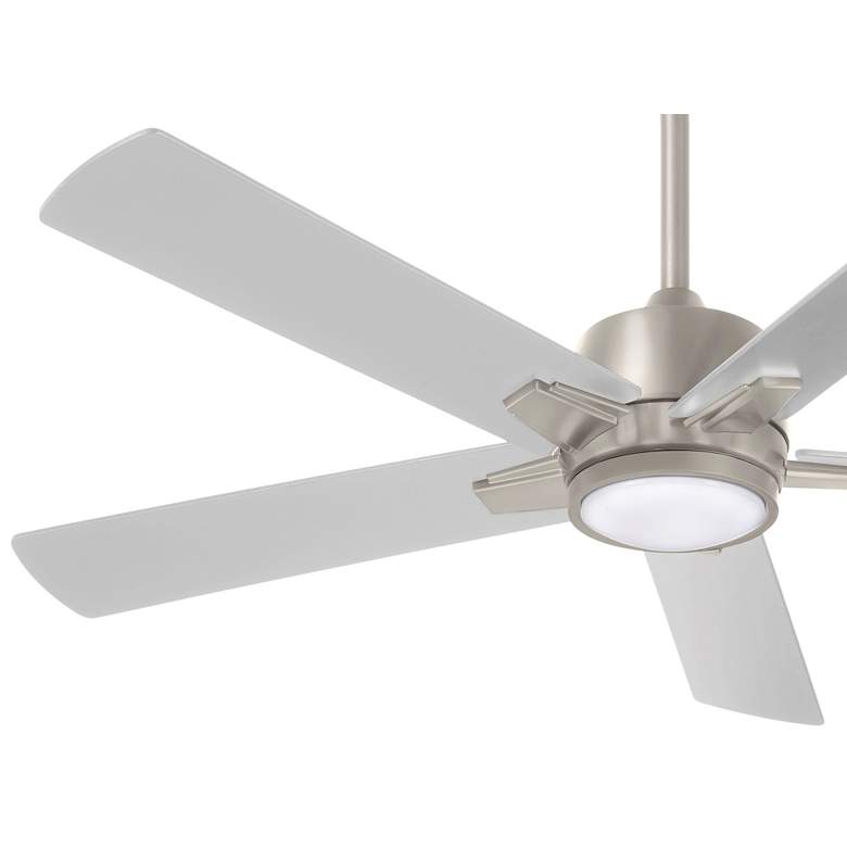 Image 4 54" Minka Aire Stout Brushed Nickel LED Ceiling Fan with Remote more views