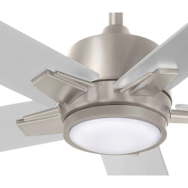 Image 5 54 inch Minka Aire Stout Brushed Nickel LED Ceiling Fan with Remote more views
