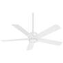 54" Minka Aire Stout Flat White LED Ceiling Fan with Remote