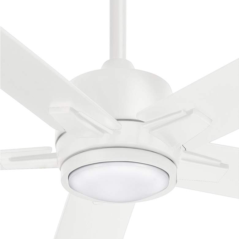 Image 2 54 inch Minka Aire Stout Flat White LED Ceiling Fan with Remote more views
