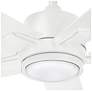 54" Minka Aire Stout Flat White LED Ceiling Fan with Remote