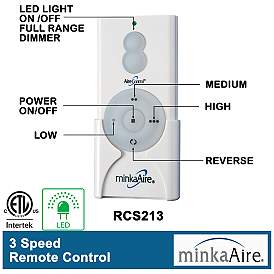Image5 of 54" Minka Aire Stout Flat White LED Ceiling Fan with Remote more views