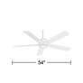 54" Minka Aire Stout Flat White LED Ceiling Fan with Remote