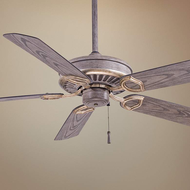 Image 1 54 inch Minka Aire Sundowner Driftwood Outdoor Ceiling Fan with Pull Chain