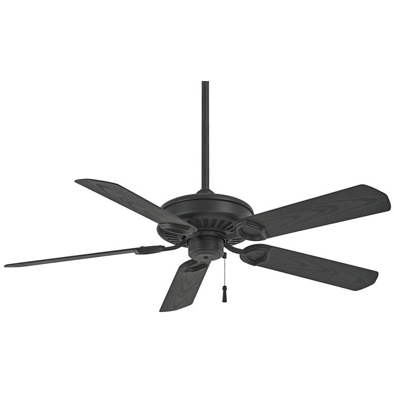 Image 2 54 inch Minka Aire Sundowner Textured Coal Outdoor Pull Chain Ceiling Fan