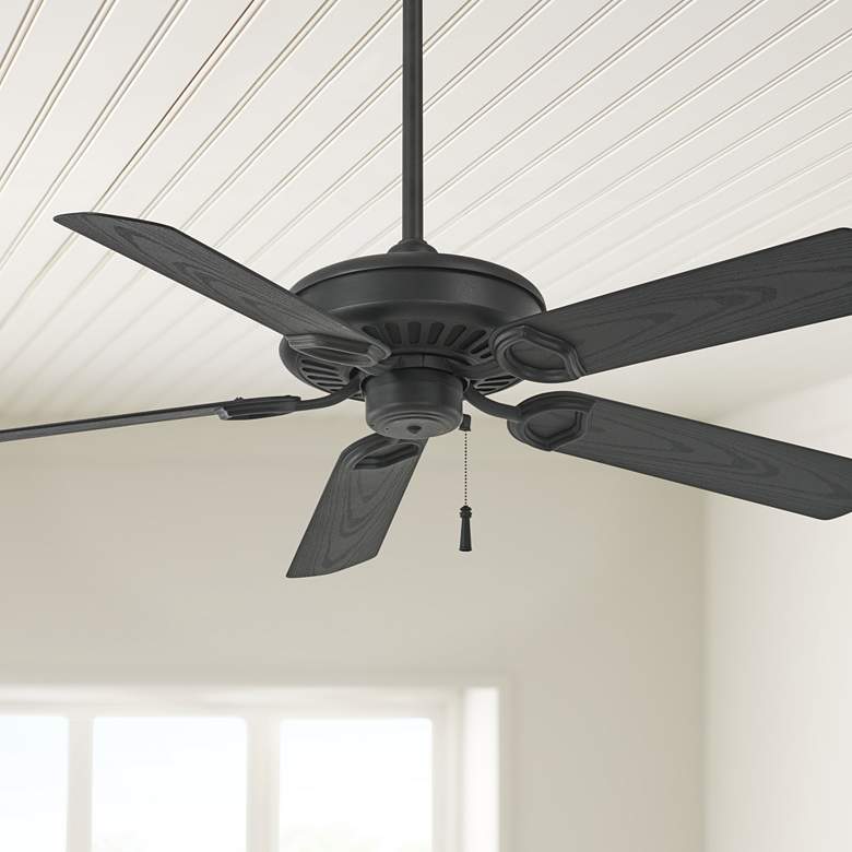 Image 1 54 inch Minka Aire Sundowner Textured Coal Outdoor Pull Chain Ceiling Fan