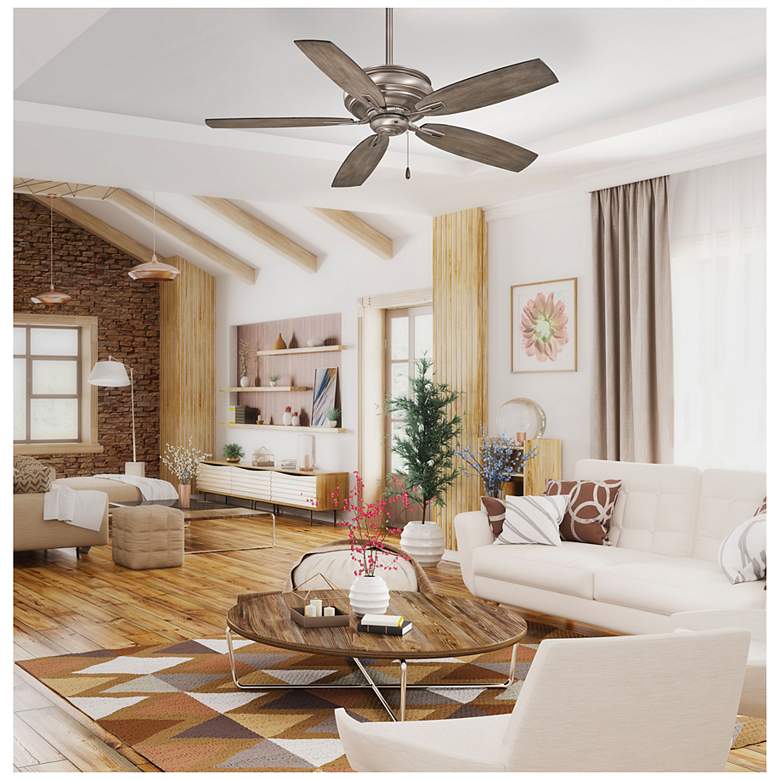 Image 6 54" Minka Aire Timeless Burnished Nickel Pull Chain Ceiling Fan more views