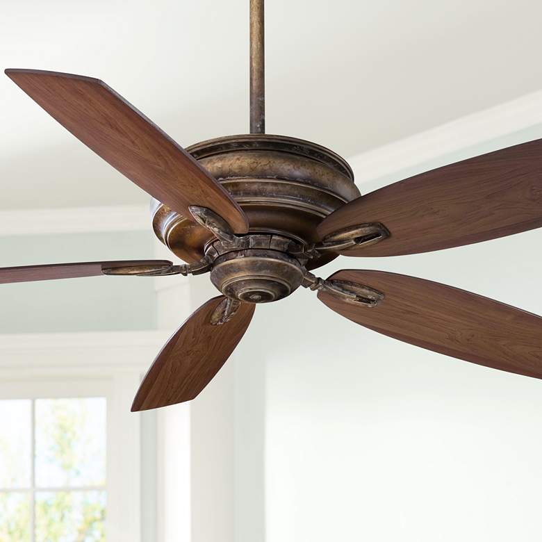 Image 1 54" Minka Aire Timeless French Beige Finish Pull Chain Ceiling Fan