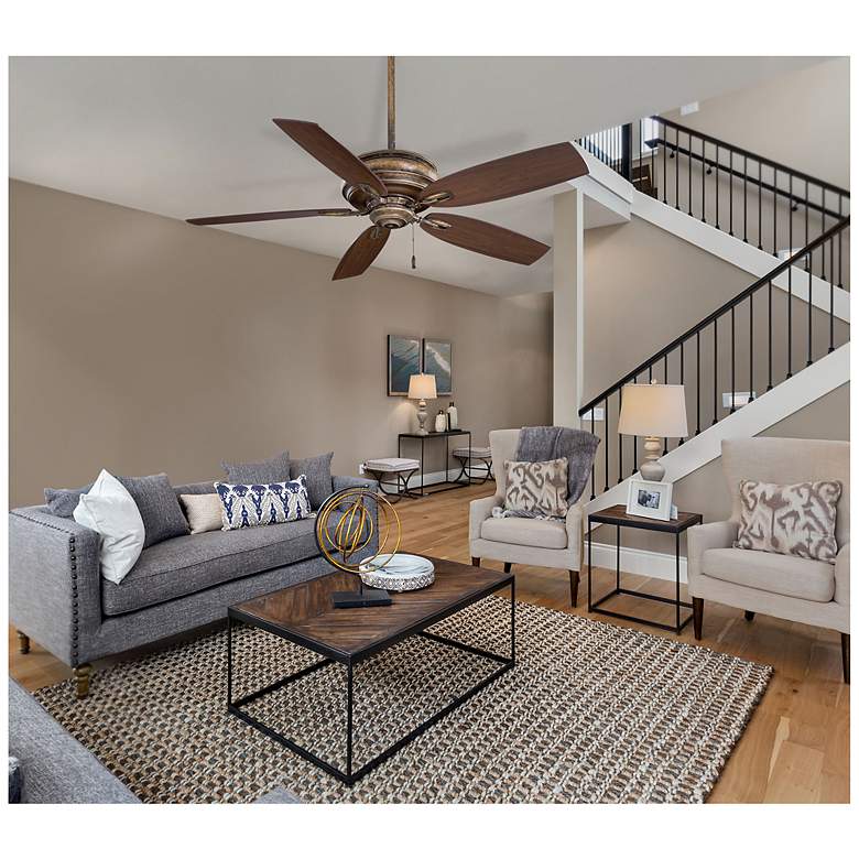 Image 4 54" Minka Aire Timeless French Beige Finish Pull Chain Ceiling Fan more views