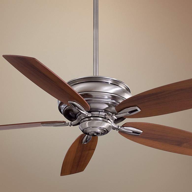 Image 1 54 inch Minka Aire Timeless Pewter 5-Blade Ceiling Fan with Pull Chain