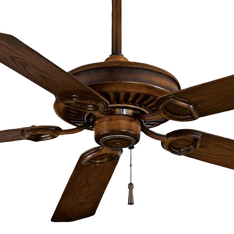 Image 3 54" Minka Aire Walnut Sundowner Outdoor Ceiling Fan with Pull Chain more views