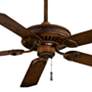 54" Minka Aire Walnut Sundowner Outdoor Ceiling Fan with Pull Chain