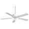 54" Minka Aire White Sundowner Wet Rated Ceiling Fan with Pull Chain