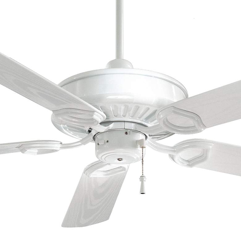 Image 3 54" Minka Aire White Sundowner Wet Rated Ceiling Fan with Pull Chain more views
