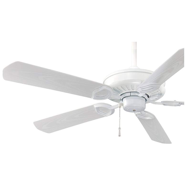 Image 3 54 inch Minka Aire White Sundowner Wet Rated Ceiling Fan with Pull Chain more views