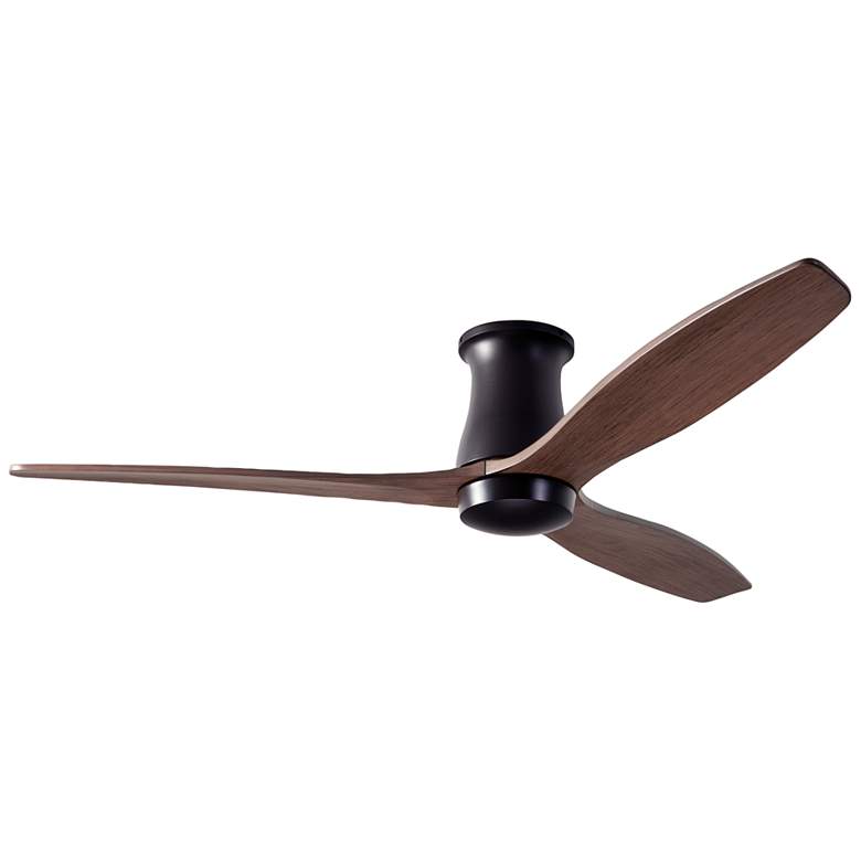 Image 1 54" Modern Fan Arbor DC Bronze and Mahogany Hugger Fan with Remote