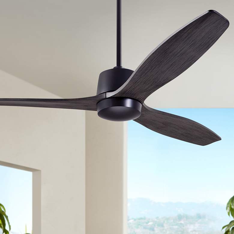 Image 1 54" Modern Fan Arbor DC Bronze Ebony Damp Rated Fan with Remote