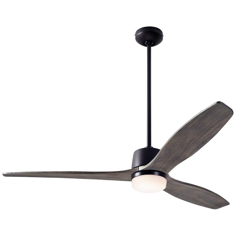 Image 2 54" Modern Fan Arbor DC Bronze Graywash Damp LED Fan with Remote