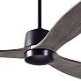 54" Modern Fan Arbor DC Bronze Graywash Damp Rated Fan with Remote