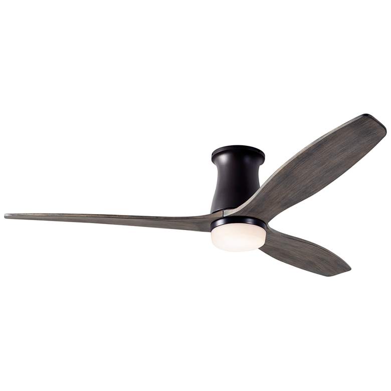 Image 1 54 inch Modern Fan Arbor DC Bronze Graywash LED Hugger Fan with Remote