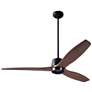 54" Modern Fan Arbor DC Bronze Mahogany Damp Rated Fan with Remote