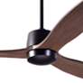 54" Modern Fan Arbor DC Bronze Mahogany Damp Rated Fan with Remote