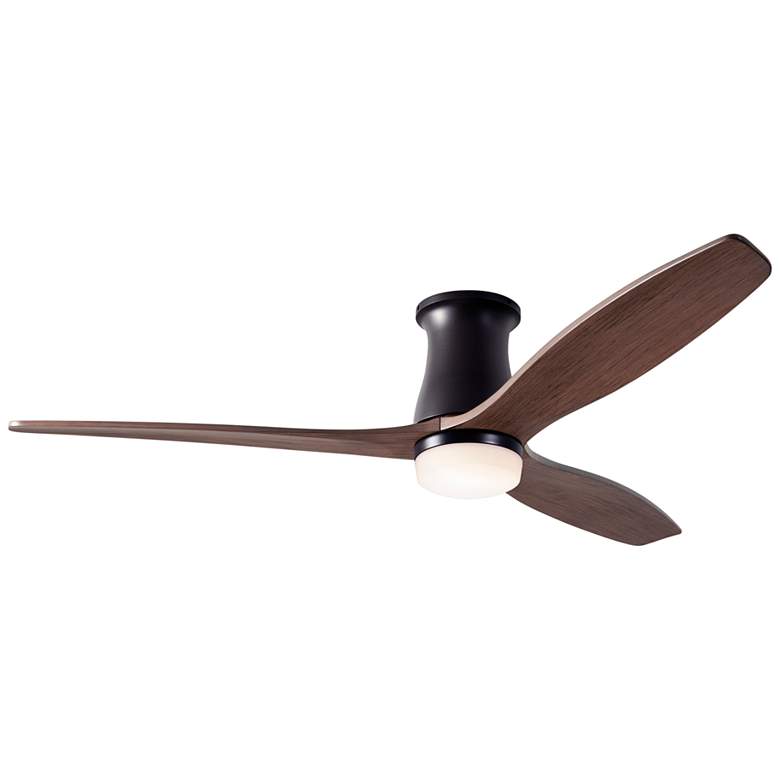 Image 1 54 inch Modern Fan Arbor DC Bronze - Mahogany LED Hugger Fan with Remote