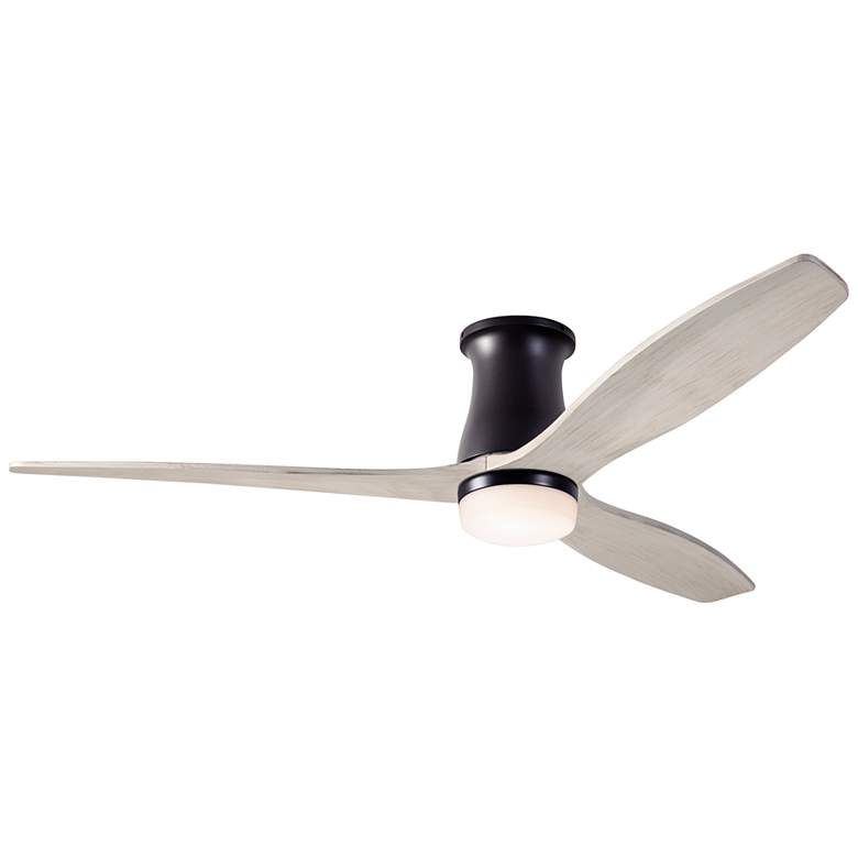 Image 1 54 inch Modern Fan Arbor DC Bronze Whitewash Damp Hugger Fan with Remote