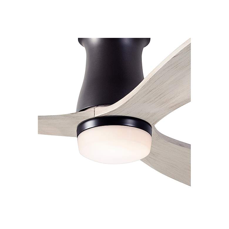 Image 2 54" Modern Fan Arbor DC Bronze Whitewash Damp Hugger Fan with Remote more views