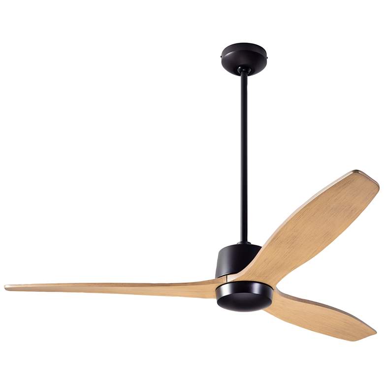 Image 2 54" Modern Fan Arbor DC Dark Bronze Maple Damp Rated Fan with Remote