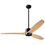 54" Modern Fan Arbor DC Dark Bronze Maple Damp Rated Fan with Remote