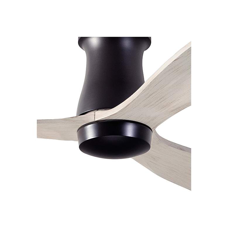 Image 2 54" Modern Fan Arbor DC Dark Bronze Whitewash Hugger Fan with Remote more views