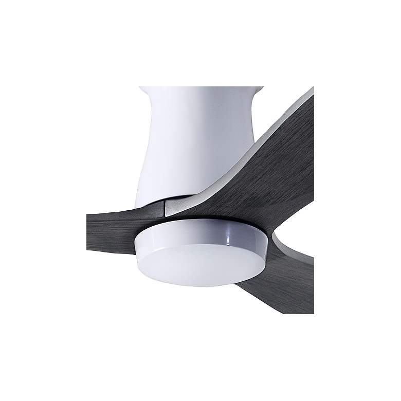 Image 2 54" Modern Fan Arbor DC Gloss White and Ebony Hugger Ceiling Fan more views