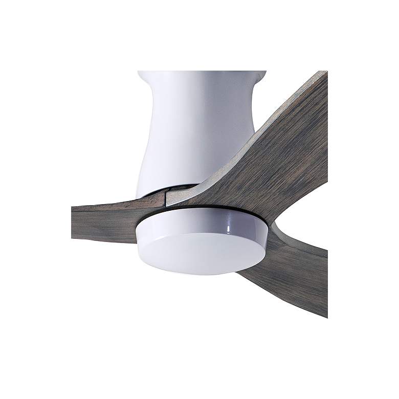 Image 2 54" Modern Fan Arbor DC Gloss White and Graywash Hugger Ceiling Fan more views