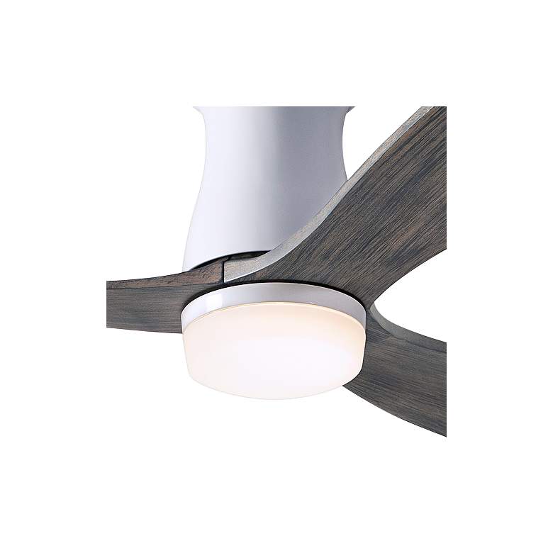 Image 2 54 inch Modern Fan Arbor DC Gloss White - Graywash LED Hugger Ceiling Fan more views