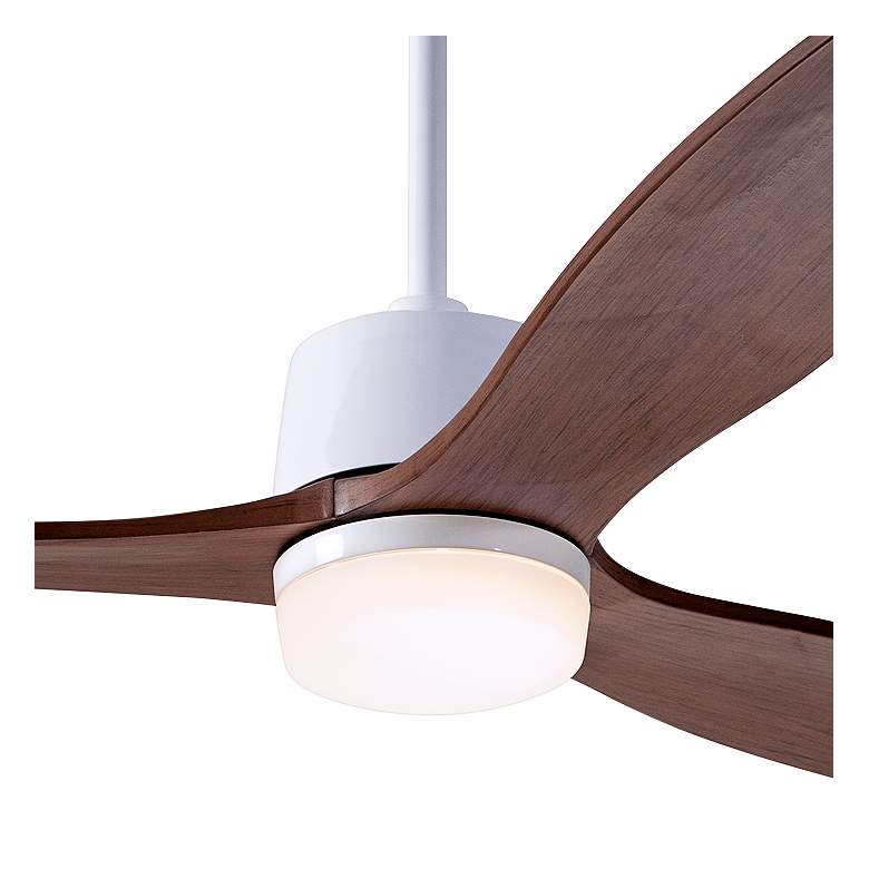 Image 3 54" Modern Fan Arbor DC Gloss White Mahogany Damp LED Fan with Remote more views