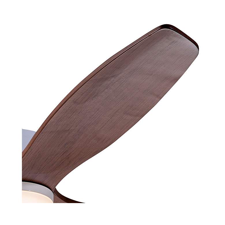 Image 4 54" Modern Fan Arbor DC Gloss White Mahogany Damp LED Fan with Remote more views