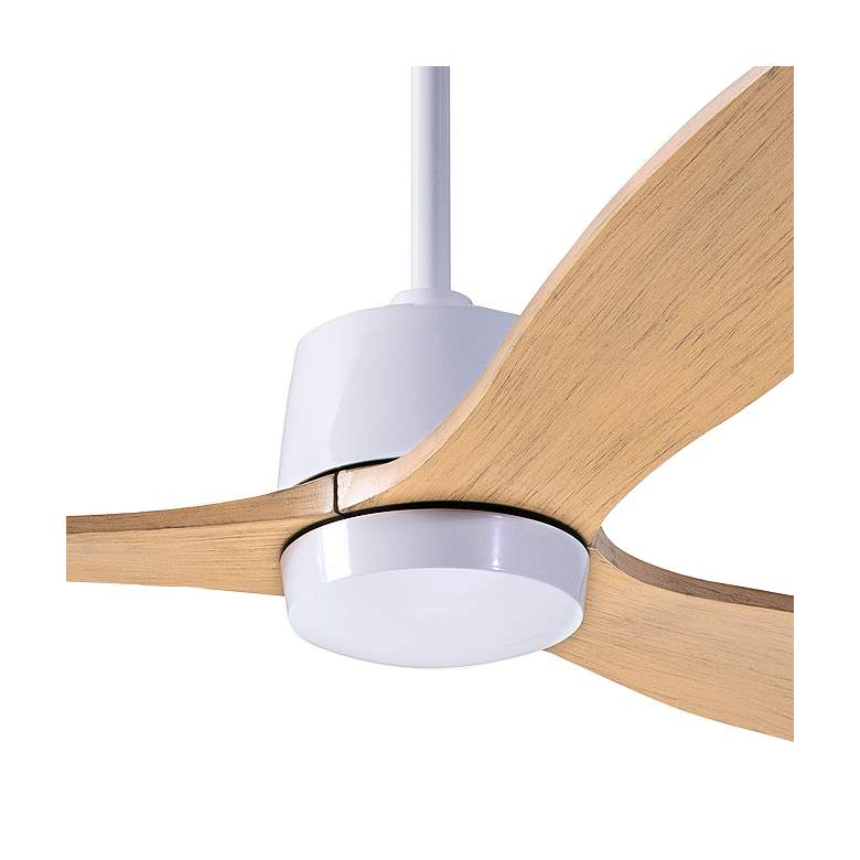 Image 3 54" Modern Fan Arbor DC Gloss White Maple Damp Rated Fan with Remote more views