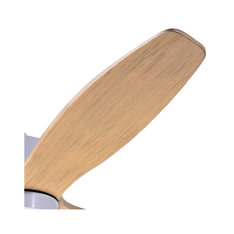 Image 4 54" Modern Fan Arbor DC Gloss White Maple Damp Rated Fan with Remote more views