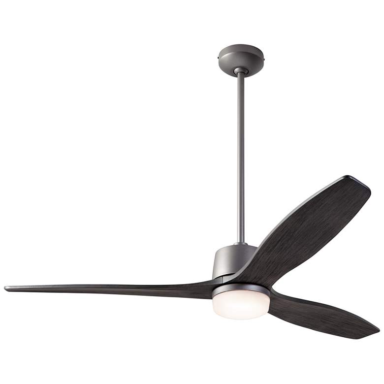 Image 2 54" Modern Fan Arbor DC Graphite Ebony Damp Rated LED Fan with Remote
