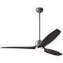 54" Modern Fan Arbor DC Graphite Ebony Damp Rated LED Fan with Remote