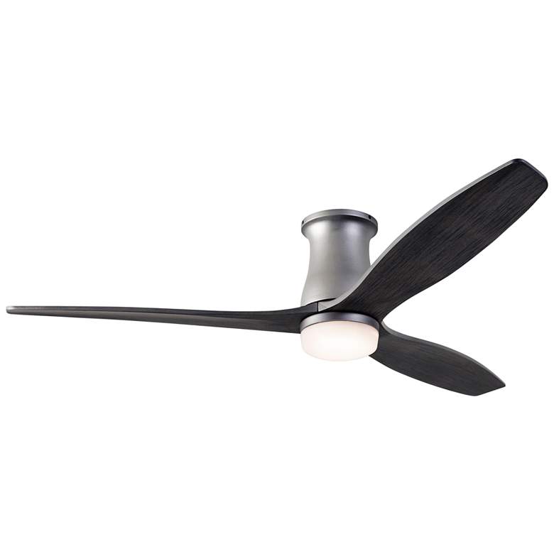 Image 1 54 inch Modern Fan Arbor DC Graphite Ebony LED Hugger Fan with Remote