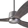 54" Modern Fan Arbor DC Graphite Graywash Damp Ceiling Fan with Remote