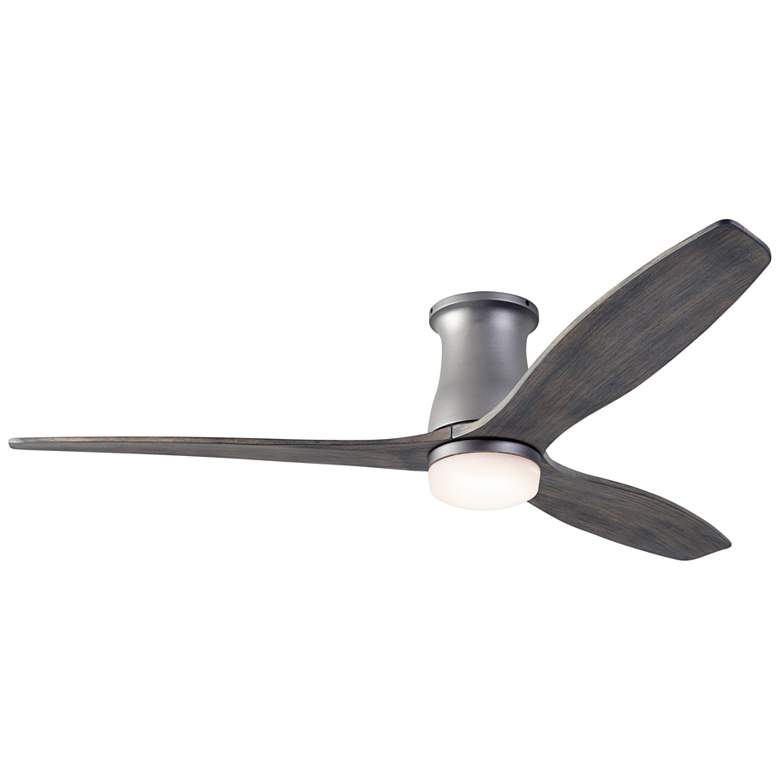 Image 1 54" Modern Fan Arbor DC Graphite LED Hugger Ceiling Fan with Remote
